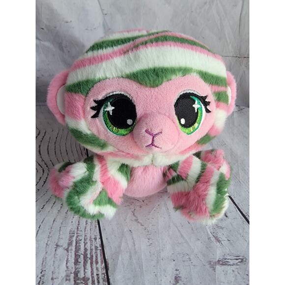 GUND P.Lushes Pets Olivia Moss Monkey Pink Green White 6in Plush - Picture 2 of 7